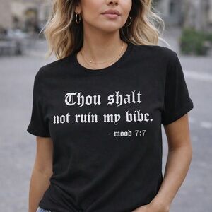 Thou Shalt Not Ruin My Vibe Black Graphic Tee